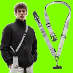 在庫処分 スマホショルダー【360°回転・マグネット式ロック】携帯ストラップ 斜めがけ/首掛け/肩掛け スマホ スマホストラップ ショルダーストラップ 長さ調整 ナイロン製 耐久性強化版 [Turkalla] 紛失/落下防止 忘れ物防止 全機種対応