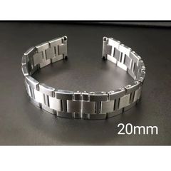 20mm 腕時計 修理交換用 社外品 ブレスレット マット×ポリッシュ 両開きバックル　【対応】カルティエ タンク等 CARTIER