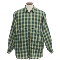 【中古】ダイワ ピアサーティナイン DAIWA PIER39 TECH LOGGER SHIRTS ポリエステル チェック カジュアルシャツ グリーン系【サイズL】【メンズ】
