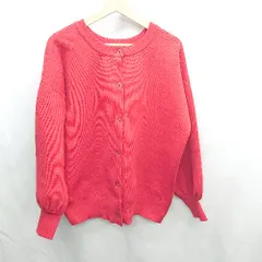 ◇ ⊇ Discoat ディスコート 長袖 カーディガン サイズF レッド系 レディース E  【1502030018110】