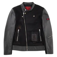 UNION JAP ブラックメッシュレザー　ライダースジャケット　美品 UNION JAP ユニオンジャップ メッシュジャケット レザー - メルカリ