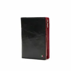 ウルティマトーキョー 二つ折り財布 ultima TOKYO ゼウス 財布 二つ折り 本革 メンズ ブランド 小銭入れ付き 日本製 縦型 34534 ブラックxレッド(01)のサムネイル