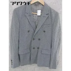 ◇ COMME CA MEN コムサメン 長袖 ダブル ジャケット サイズS グレー メンズ 【1102010003374】