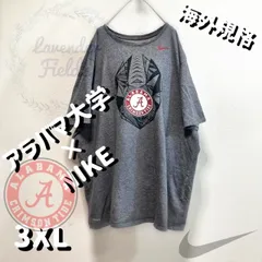 NIKEナイキTシャツカレッジロゴフットボールビッグロゴ大きいサイズアラバマ大学グレー灰色3XL古着