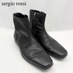 sergio rossi セルジオロッシ サイドジップ ブーツ レザー 本革 上品 大人 モード ブラック 71/2