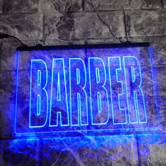No.NE1 barber バーバー LED ネオン 看板 サイン ライト ランプ 照明 床屋 WAHL