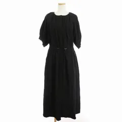 モガ MOGA 22AW ナイロンワッシャーワンピース 半袖 ロング丈 フレア 無地 黒 ブラック 2 M相当 ■SM3のサムネイル