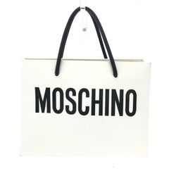 MOSCHINO レザートートバッグ 使用感あり 型崩れあり ショルダー紐なし 