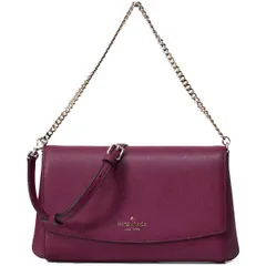 ケイトスペード バッグ katespade サフィアーノレザー ローレル ウェイ グリア 3way クラッチ クロスボディ 斜めがけ チェーン ショルダー ハンドバッグ ブラックベリー WKRU6687