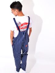 COOKMAN クックマン オーバーオール メンズ レディース 大きいサイズ Fisherman's Bib Overall STRIPE Navy ストライプ ネイビー フィッシャーマンズ 231-03856