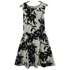 MERCURYDUO マーキュリーデュオ 花柄 ノースリーブワンピース sizeM/ホワイト