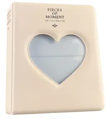 【新着商品】［ドナリー］64枚 大容量 チェキ帳 可愛い 持ち運び フォトアルバム 横向き 推し活グッズ コレクトブック カードケース トレカ 韓国 クリアファイル 写真 手帳 シンプル (クリームベージュ)