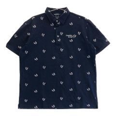 サイズ：3 ZOY ゾーイ  半袖ポロシャツ 総刺繍柄 ネイビー系 [240101337334]# ゴルフウェア メンズ ストスト