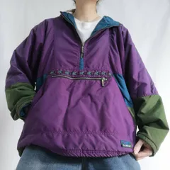 USA製 80年代 L.L.Bean エルエルビーン 中綿 プルオーバー アノラックパーカー パープル レディース M 古着 ヴィンテージ