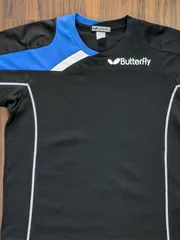 Butterfly バタフライ ゲームシャツ  ドライ Tシャツ 黒 L