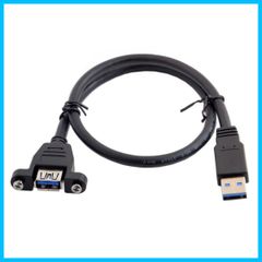 【新着商品】- メス延長ケーブル、パネルマウントネジ付き タイプオス A 3.0 50cm USB CY