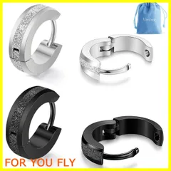 【特価商品】Umiwe フープピアス メンズ レディース 4個セット サージカルステンレス アレルギーフリー 両耳用 人気 かっこいい シンプル リングピアス アクセサリー 誕生日 記念日 プレゼント男女兼用 幅4mm