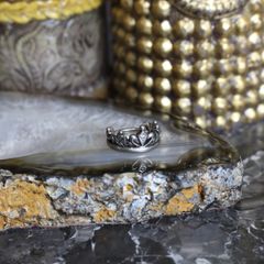 USA VINTAGE UZIP CROWN DESIGN SILVER RING/アメリカ古着王冠デザインシルバーリング