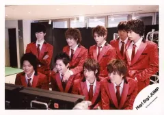 【中古】生写真(ジャニーズ) Hey! Say! JUMP/集合(9人)/横型・上半身・衣装赤・視線左・有岡.知念の肩に手/「AinoArika」PV＆ジャケ/公式生写真