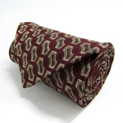 バナナリパブリック ブランド ネクタイ 総柄 ドット パネル柄 シルク イタリア製 PO  メンズ ブラウン Banana Republic 【中古】