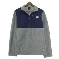 THE NORTH FACE ノースフェイス ハーフジップ フリースジャケット アウトドア グレー (メンズ L) 中古 古着 A3195