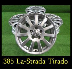 【385】La-strada Tirado ホイール▲15x6J 5穴 PCD100 +45 4本 プリウス プレミオ カローラなど