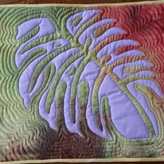 特大手作りハワイアンキルトタペストリー約109㎝角