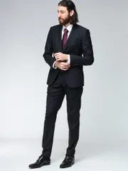 EMPORIO ARMANI (エンポリオアルマーニ) ヘリンボンストライプ シングル ノータック スーツのサムネイル