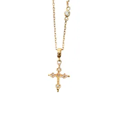ローリーロドキン Loree Rodkin Petite Gothic CROSS ネックレス ペンダント 十字架 ダイヤ 18K ゴールドカラー /AQ ■OS ■SHのサムネイル
