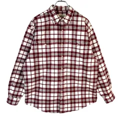 エディバウアーEddie Bauerフランネルシャツ長袖チェックシャツ好配色マルチカラー白ホワイト黒ブラック赤ワインレッドバーガンディy2kコットンアメカジグランパコアアメトラvintageヴィンテージ50819