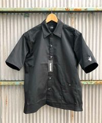 ●VISE RUTHLESS S/S Shirt〔Black〕バイス ルースレス 半袖 ワークシャツ ブラック 黒（オリジナルワッペン付き）【サイズL】 新品