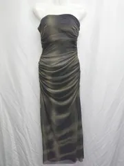 ◇ ⊂ ZARA ザラ 膝下丈 ワンピース サイズEUR M USA M MEX 28 カーキ ブラック レディース P  【1409090020605】