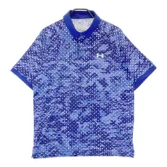 サイズ：XL UNDER ARMOUR アンダーアーマー  半袖ポロシャツ カモフラ 迷彩 総柄 ブルー系 [240101451049] ゴルフウェア メンズ ストスト