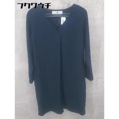 ◇ N. Natural Beauty Basic エヌ ナチュラルビューティーベーシック 長袖 膝丈 ワンピース サイズM ネイビー レディース 【中古】 【1002801554262】