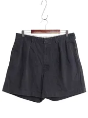 【お得なクーポン配布中!】 90s ポロ ラルフローレン コットン チノ ショートパンツ メンズ 36 / オールド ショーツ 短パン ツータック ゆったり チノパン ポロチノ 紺