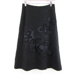 ローラアシュレイ スカート ウール混 ブランド ボトムス 黒 レディース 9サイズ ブラック Laura Ashley 【中古】