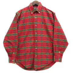 希少 80s ポロバイラルフローレン チェック柄 ニット シルク混 緑タグ