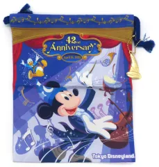 【中古】バッグ ミッキーマウス きんちゃく(ソーサラーハットチャーム付き) 「ミッキーのフィルハーマジック」 東京ディズニーランド限定