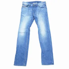 ディーゼル DIESEL SAFADO ストレート デニム パンツ ジーンズ ウォッシュ Gパン ボタンフライ 0830Y W30 L32 ライトブルー ur98 /SGW