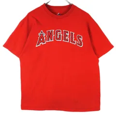 MajesticマジェスティックMLBロサンゼルス・エンゼルスAngels半袖Tシャツ野球ベースボールBASEBALLメジャーリーグチームロゴプリント赤レッド大谷翔平vintageヴィンテージ40319