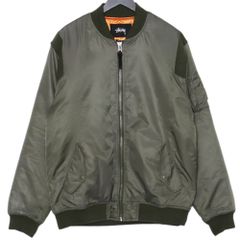 STUSSY MA-1 ジャケット Lサイズ カーキ - メルカリ