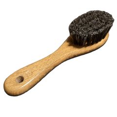 新品 SHINE-BRUSH つや出しブラシ やわらかめ 馬毛 肉球マーク 犬 猫 ペット用 シンエーブラシ ブラッシング グルーミング