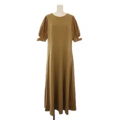 レイビームス Ray Beams カットアウト パフスリーブ ワンピース 半袖 ロング F ベージュ 61-26-0375-101 /BM