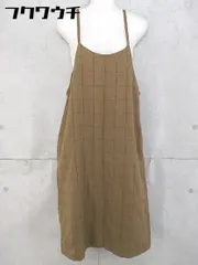 ◇ ITEMS URBAN RESEARCH アーバンリサーチ キャミソール チェック 膝下丈 ワンピース サイズF ブラウン レディース 【中古】 【1105120007546】