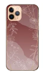 iPhone13Pro Max ケース カバー アイフォン13 プロマックス スマホケース ハードケース 花柄 花 線画 グラデーション おしゃれ オシャレ エレガント 大人女子 カラー05