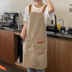 キッチンエプロン　男女兼用調節可能な調理エプロン　防水で油汚れに強い特別なキャタリングエプロン　シェフ　ウェイター　バーベキュー　美容師用の大人用ポケットエプロン　キッチン用品