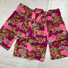 ハンドメイド 日本人形衣装 襦袢付き 赤 古布 - メルカリ