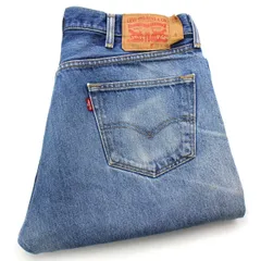 メキシコ製 Levi'sリーバイス 501 カットオフ デニムパンツ ヒゲ w38★SDP3555 ジーンズ ストレート ビッグサイズ