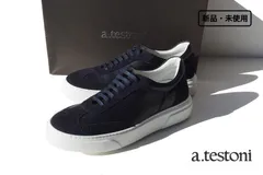 ア・テストーニ a.testoni 新品 スムースレザー×スエードスニーカー 6のサムネイル