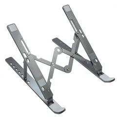 【在庫セール】ノートパソコンスタンド PCスタンド 縦置き 軽量 折りたたみ式 冷却 スタンド 7段階調整 38度 アルミ合金素材 薄型 コンパクトデザイン 10インチ～15.6インチ対応(Type-W シルバー) ISHU